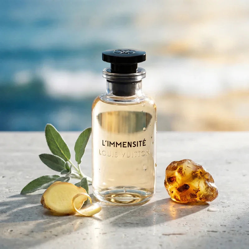 عطر ادوپرفیوم مردانه لویی ویتون مدل له ایمنسیتی با رایحه خنک