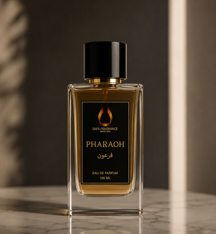 عطر ادوپرفیوم مردانه صفا رایحه مدل فرعون با رایحه گرم و تلخ